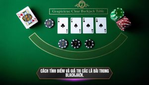 Cách tính điểm và giá trị các lá bài trong Blackjack.